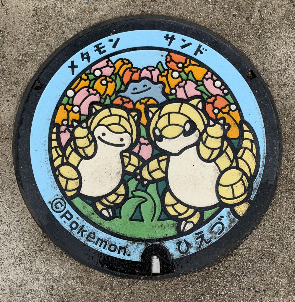 ヴィレステひえづにてサンドとサンドに変身したメタモンのポケふた。
