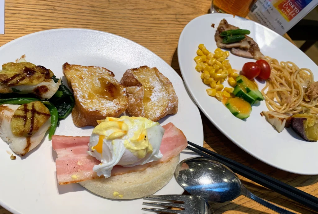 朝食メニューの一部